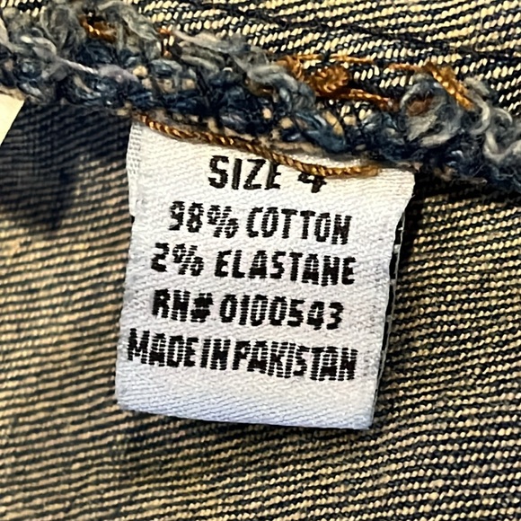 FRWD Boys Two Tone Distressed Denim Trucker Jacket size 4 - Picture 5 of 5